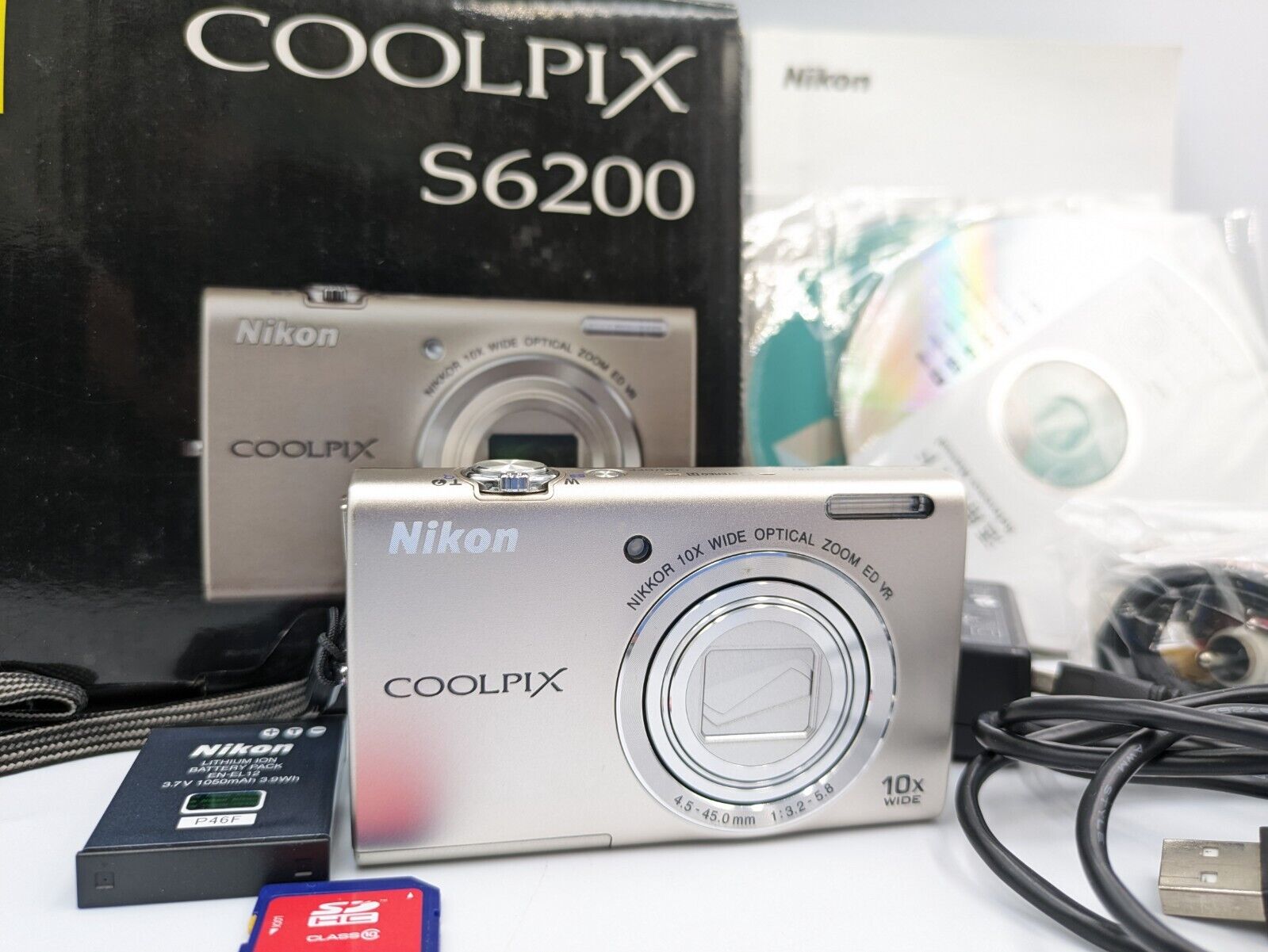 mint Nikon COOLPIX S6200 Silver Digital Camera from japan mint Nikon COOLPIX S6200 Silver Digital Camera from japan