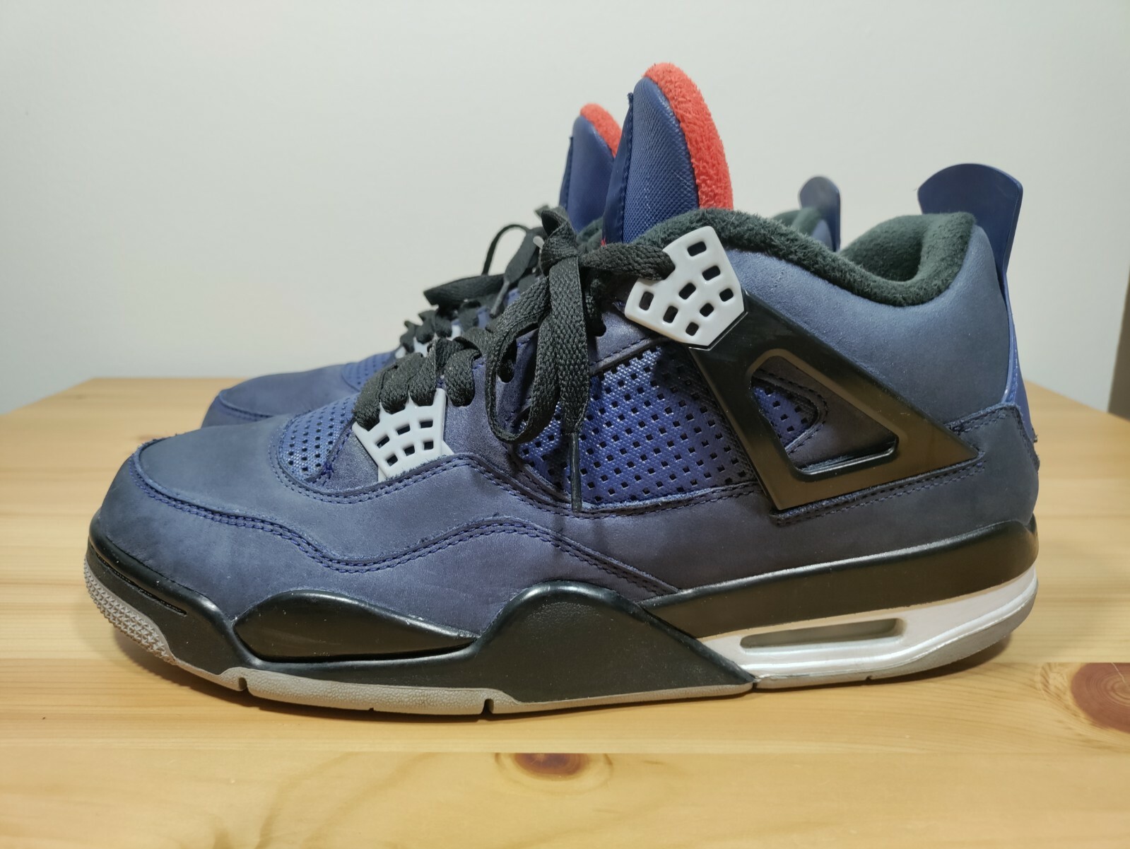 スニーカー Nike Air Jordan 4 Retro Winterized Winter 'Loyal Blue' 2019 Size 10.5 - Jordan 4 Winter Loyal Blue 2019 White Grey Red