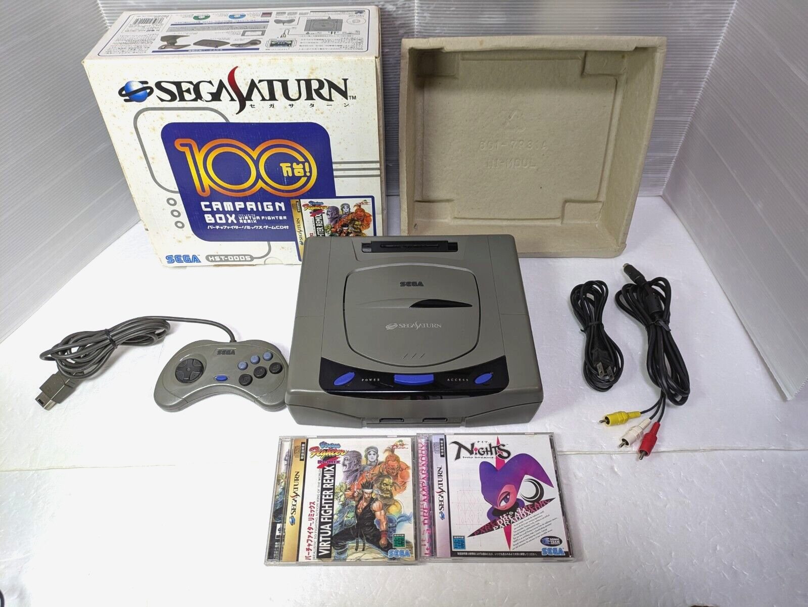 (本体)セガサターン 100万台キャンペーンBOX(HST-0005) Sega Saturn HST-0005 Million Campaign BOX Nights Japan Box