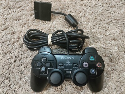 Official Sony PlayStation 2 PS2 DualShock Controller Black Original
