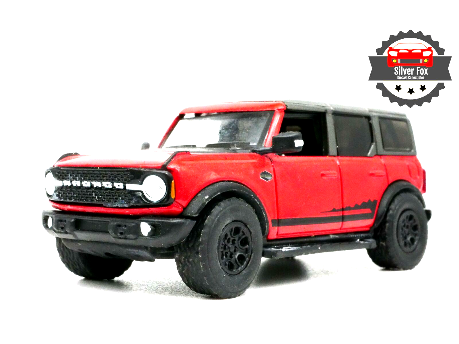 2021 FORD BRONCO WILDTRACK ORANGE 1:64 SCALE DIECAST DIORAMA TOW PACKAGE 4X4