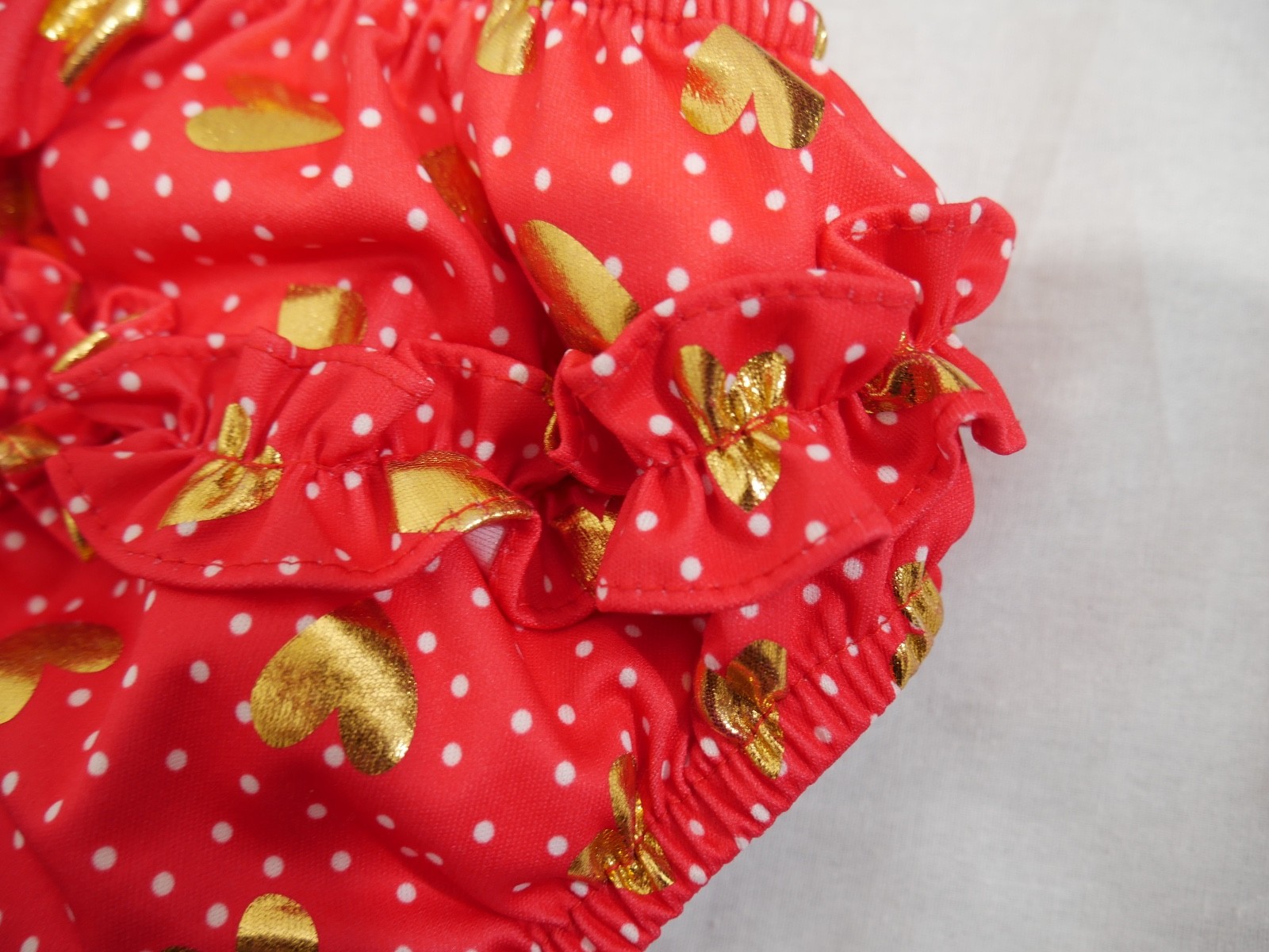Swim Diaper i Play Red Gold Heart 18 Months Ruffle Reusable UPF 50+ iPlay