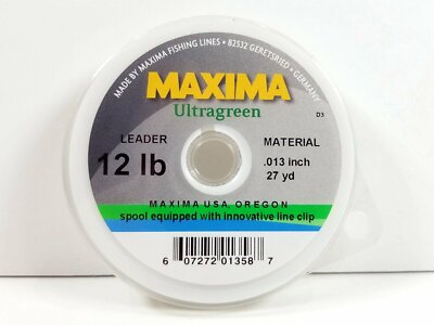 Maxima Ultragreen Leader Tippet Wheel Spools - Size 12 lb - New