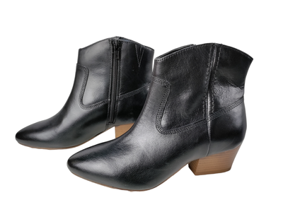 red leather work boots