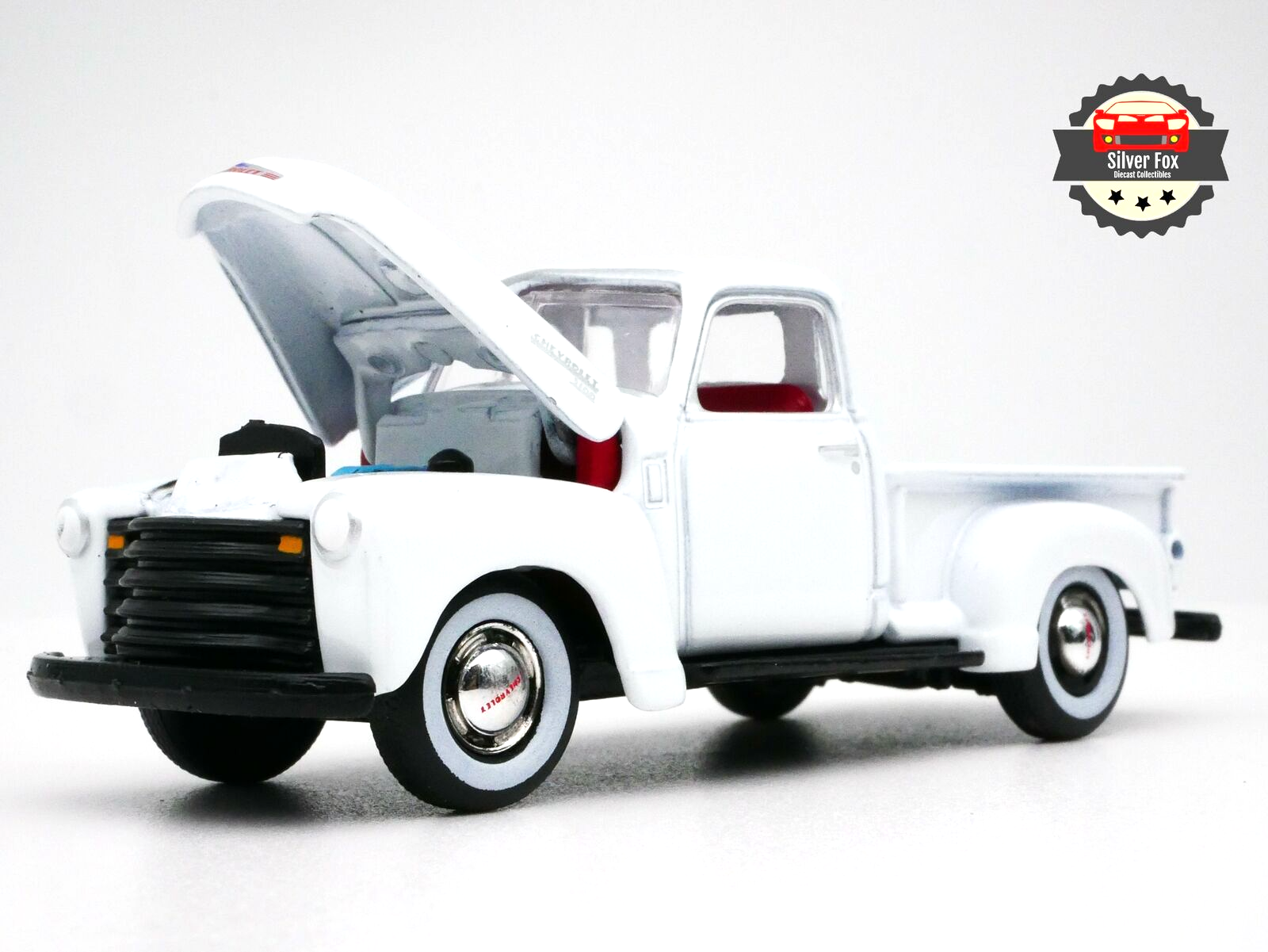 1950 CHEVROLET 3100 PICKUP WHITE 1:64 SCALE DIECAST DIORAMA COLLECTOR MODEL CAR