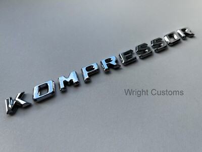 NEW MERCEDES BENZ KOMPRESSOR SIDE WING CHROME BADGE CLK SLK CLS ML SL