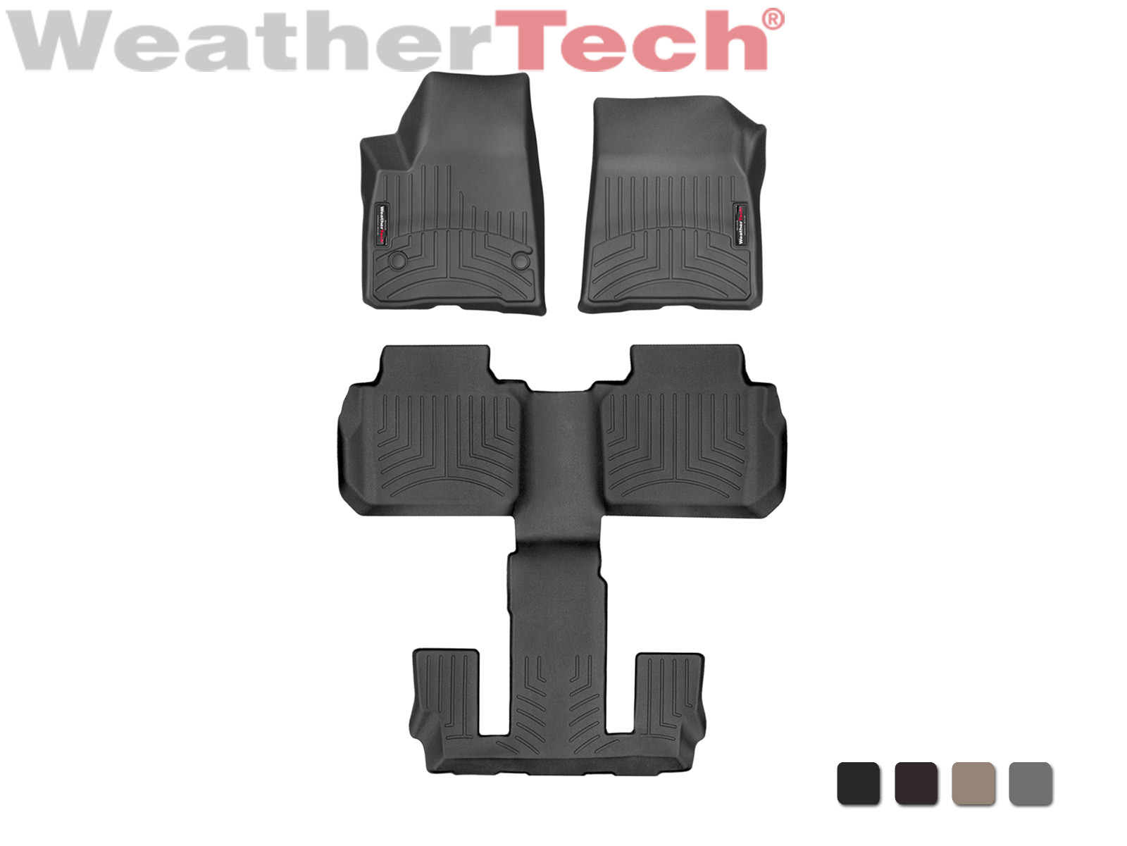 2017 2019 Cocoa Weathertech Floorliner Floor Mats For Gmc Acadia