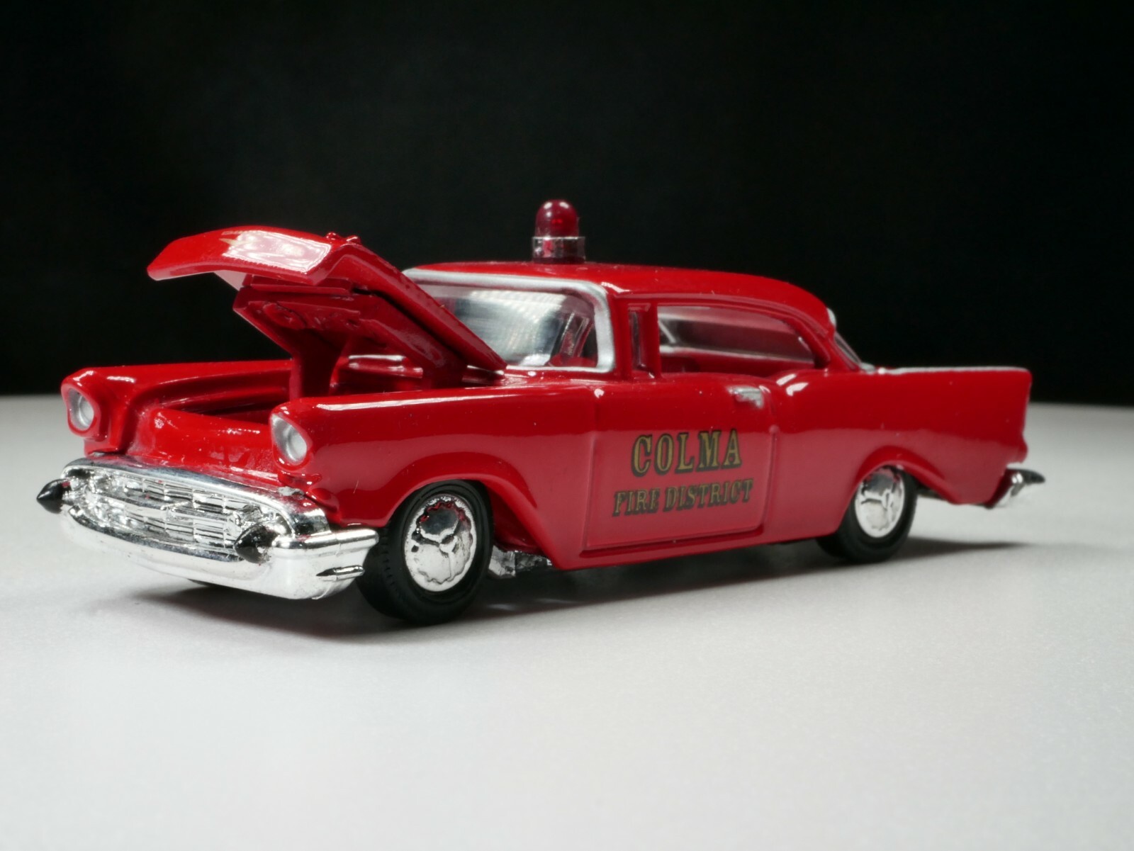 1957 Chevy Bel Air Colma California Fire Department 1/64 Scale  Car 