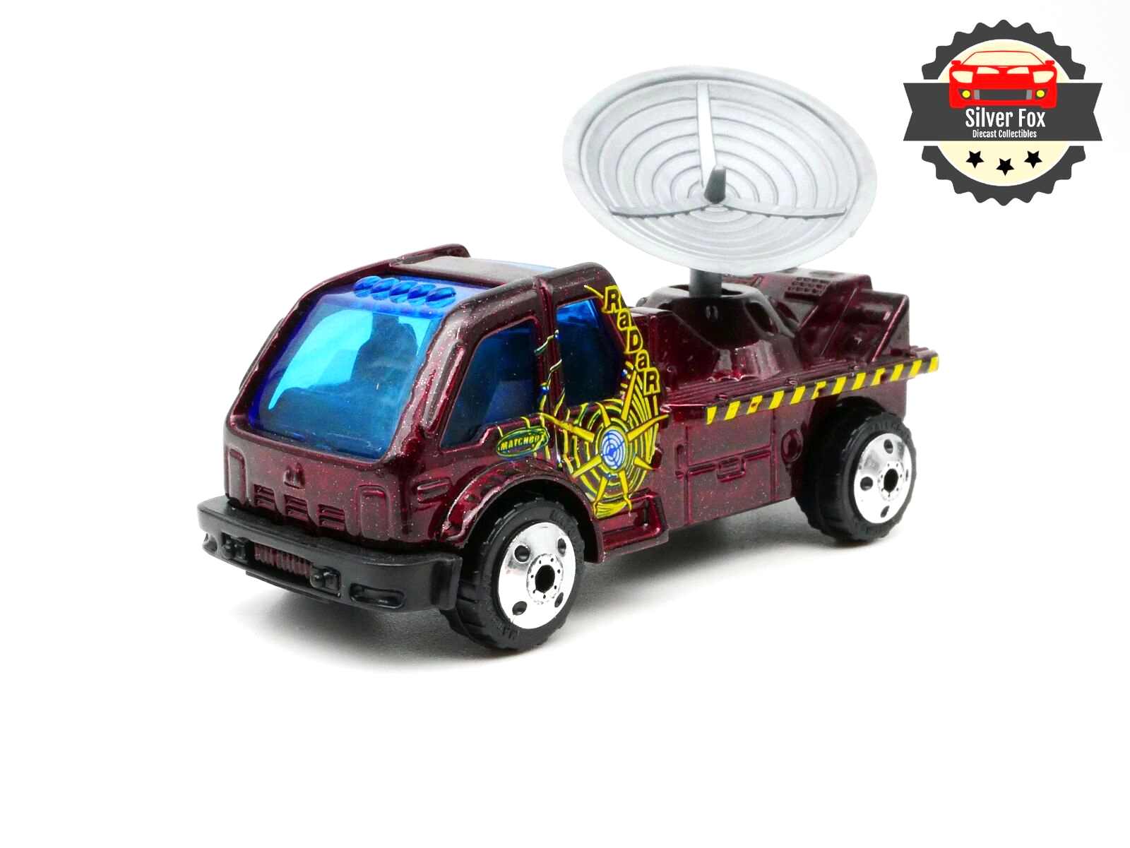 CYCLONE RADAR TRUCK TOE HITCH 1:64 SCALE COLLECTOR MODEL CAR BURGUNDY