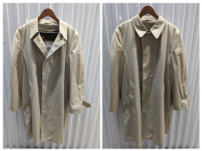 NEW LONDON FOG Maincoats Mens 44R Trench Rain Coat VTG Zip Removable Liner Beige