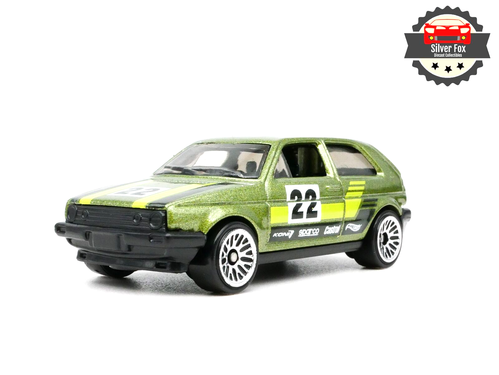 1989 VOLKSWAGEN GOLF MK2 METALLIC GREEN 1:64 SCALE DIECAST DIORAMA COLLECTOR