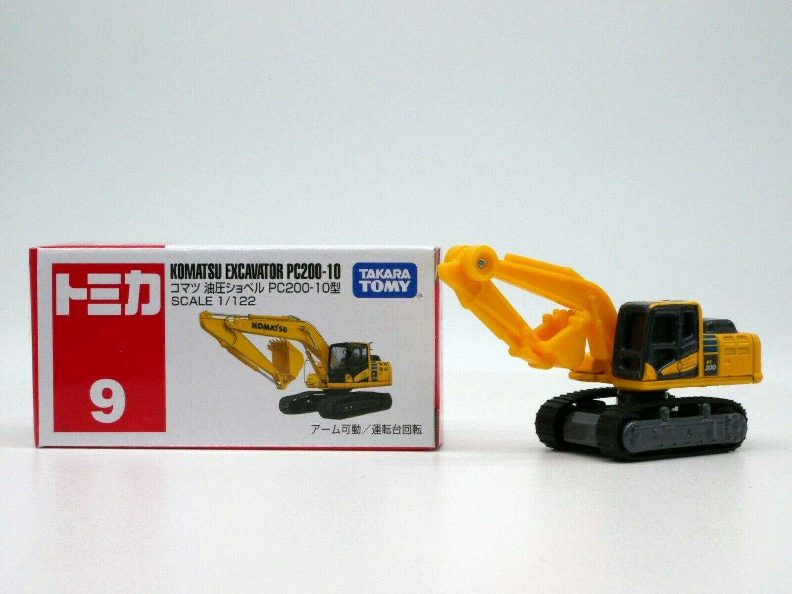 Komatsu Excavator PC200-10 1/122 Scale Model Car  Yellow