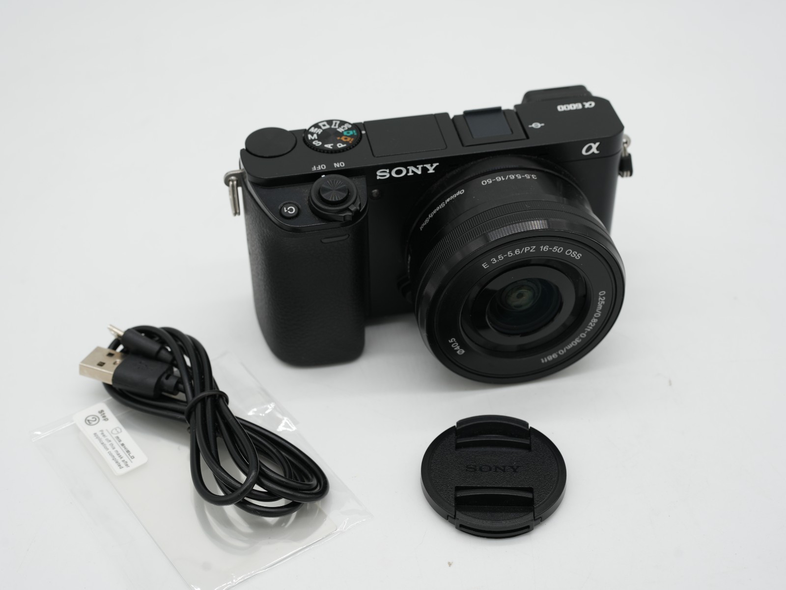 Sony Alpha A6000 24.3MP Mirrorless Camera Black with E PZ 16