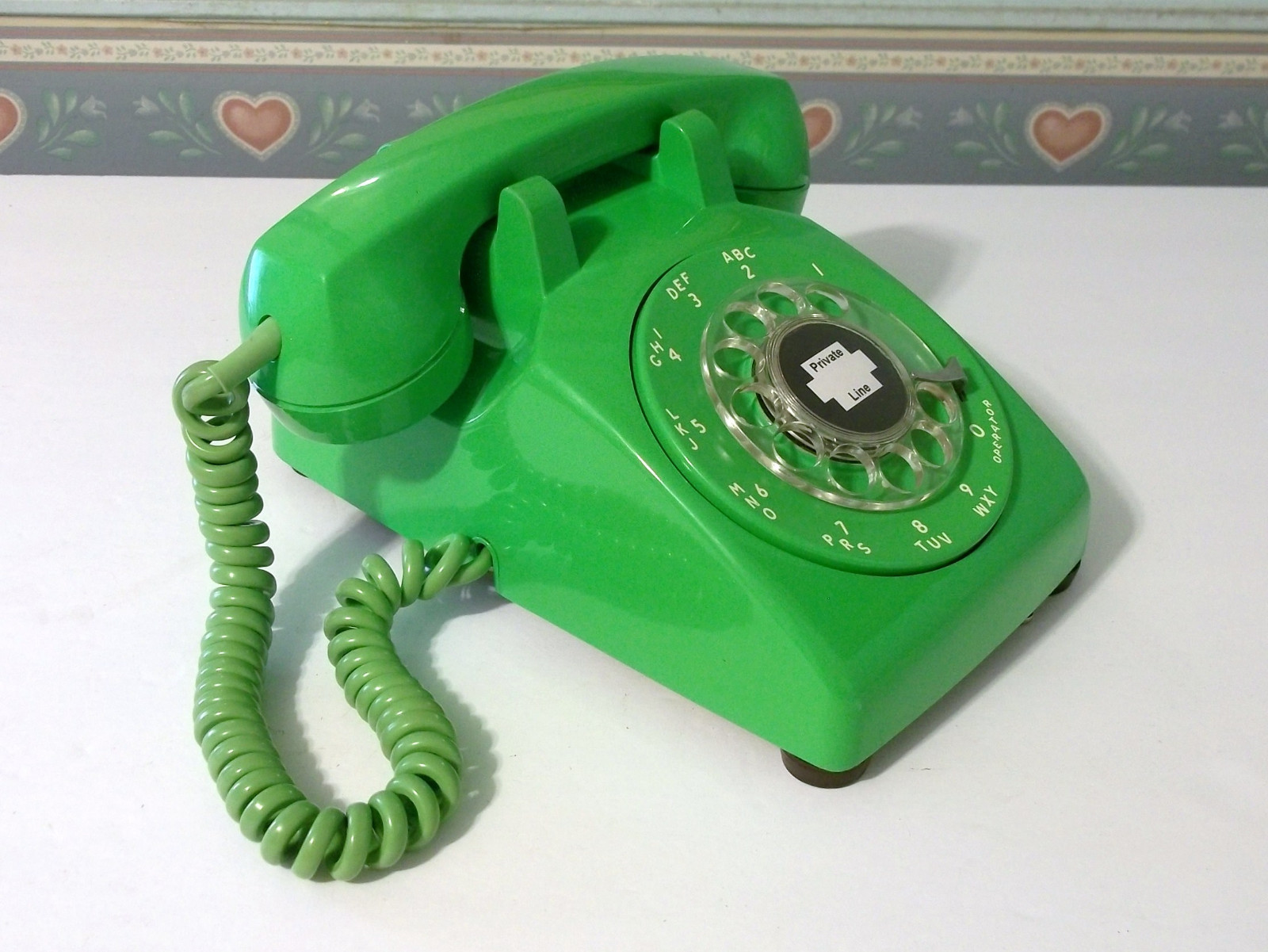 Vintage Telephone Reconditioned Rare Lime Green Stromberg Carlson Rotary Dial