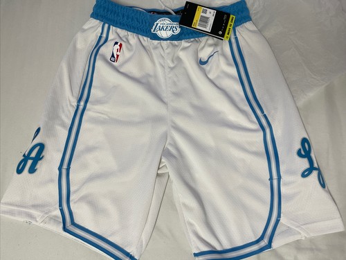 Los Angeles Lakers Retro NBA Shorts Blue White Trim - Kitsociety