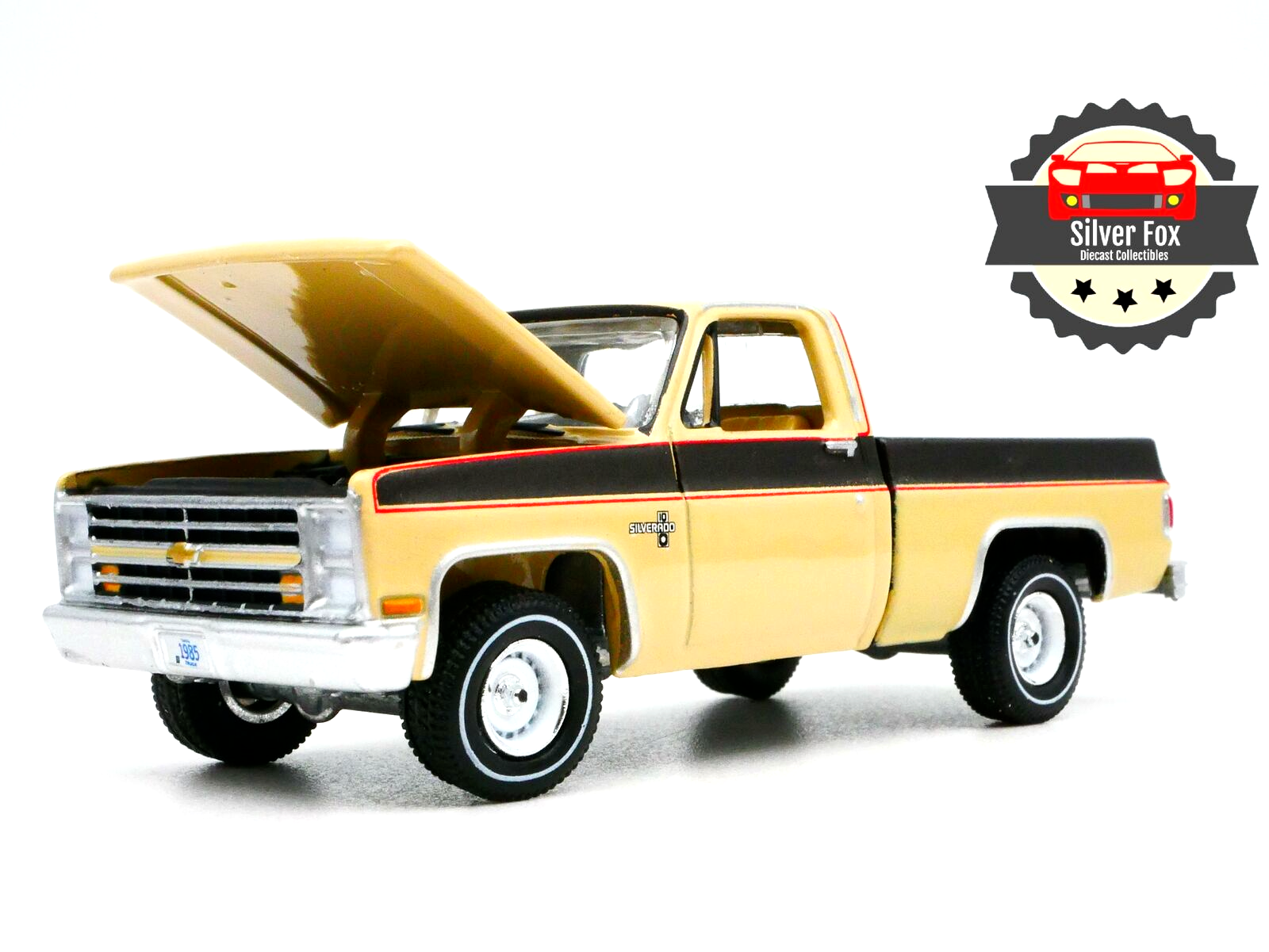 1985 CHEVY SILVERADO 10 FLEETSIDE1:64 SCALE DIECAST DIORAMA DIORAMA MODEL C TA