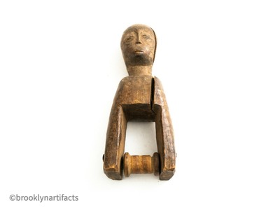 Vintage Decor Wooden Tribal Face Handmade carved Wood Statue Sculpture 15 Tall