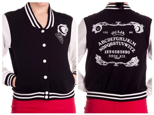 Hell Bunny Ouija Board Samara Varsity Jacket XS bomber