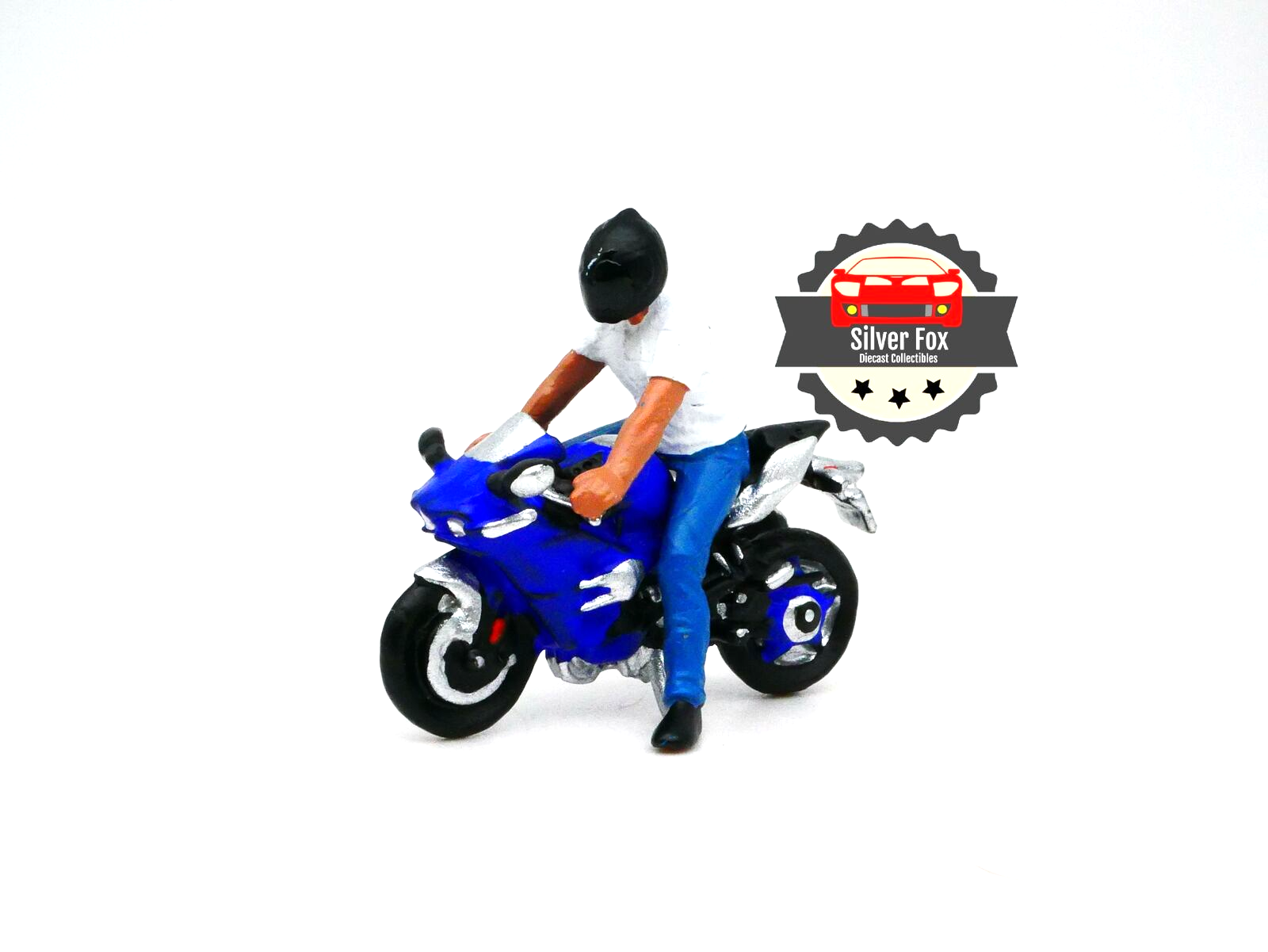 MOTORCYCLE RACING BLUE 1:64 SCALE DIECAST COLLECTOR COLLECTOR MODEL CAR