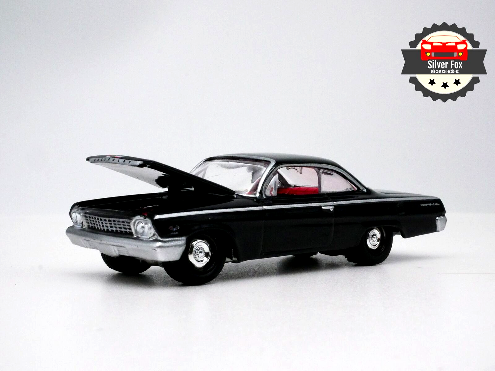 1962 CHEVY BELL AIR TUXEDO BLACK 1:64 SCALE DIECAST COLLECTOR MODEL  CAR