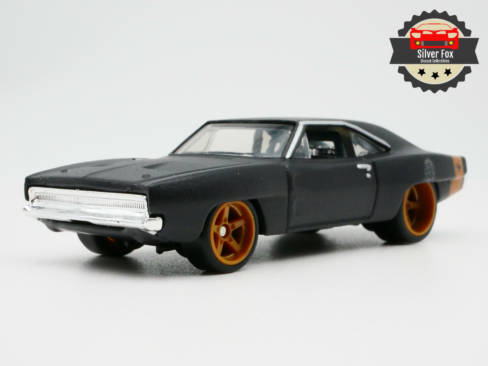 1968 DODGE CHARGER  BLACK REAL RIDERS 1:64 SCALE COLLECTOR DIECAST CAR