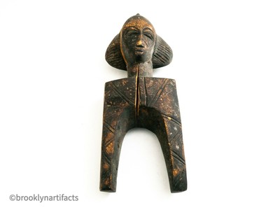 Vintage Decor Wooden Tribal Face Handmade carved Wood Statue Sculpture 15 Tall