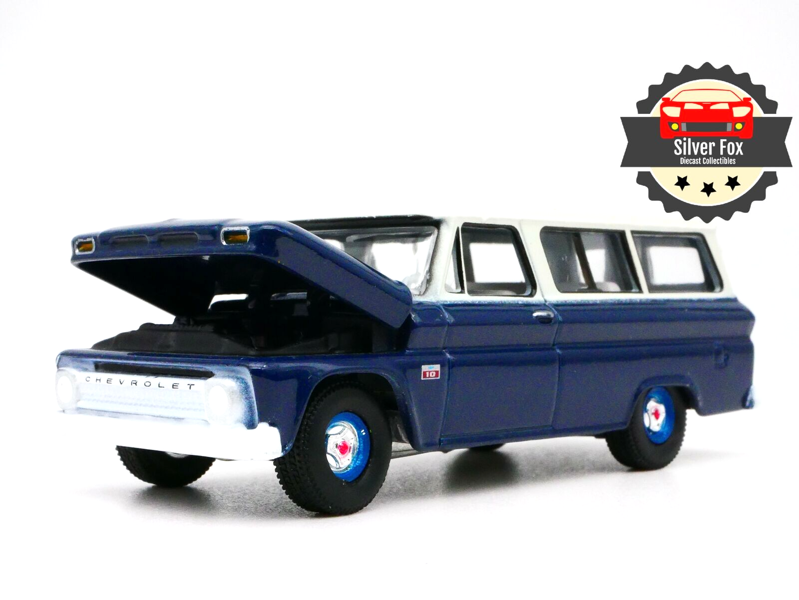 1966 CHEVY SUBURBAN BLUE 1:64 SCALE DIECAST COLLECTOR COLLECTOR MODEL CAR