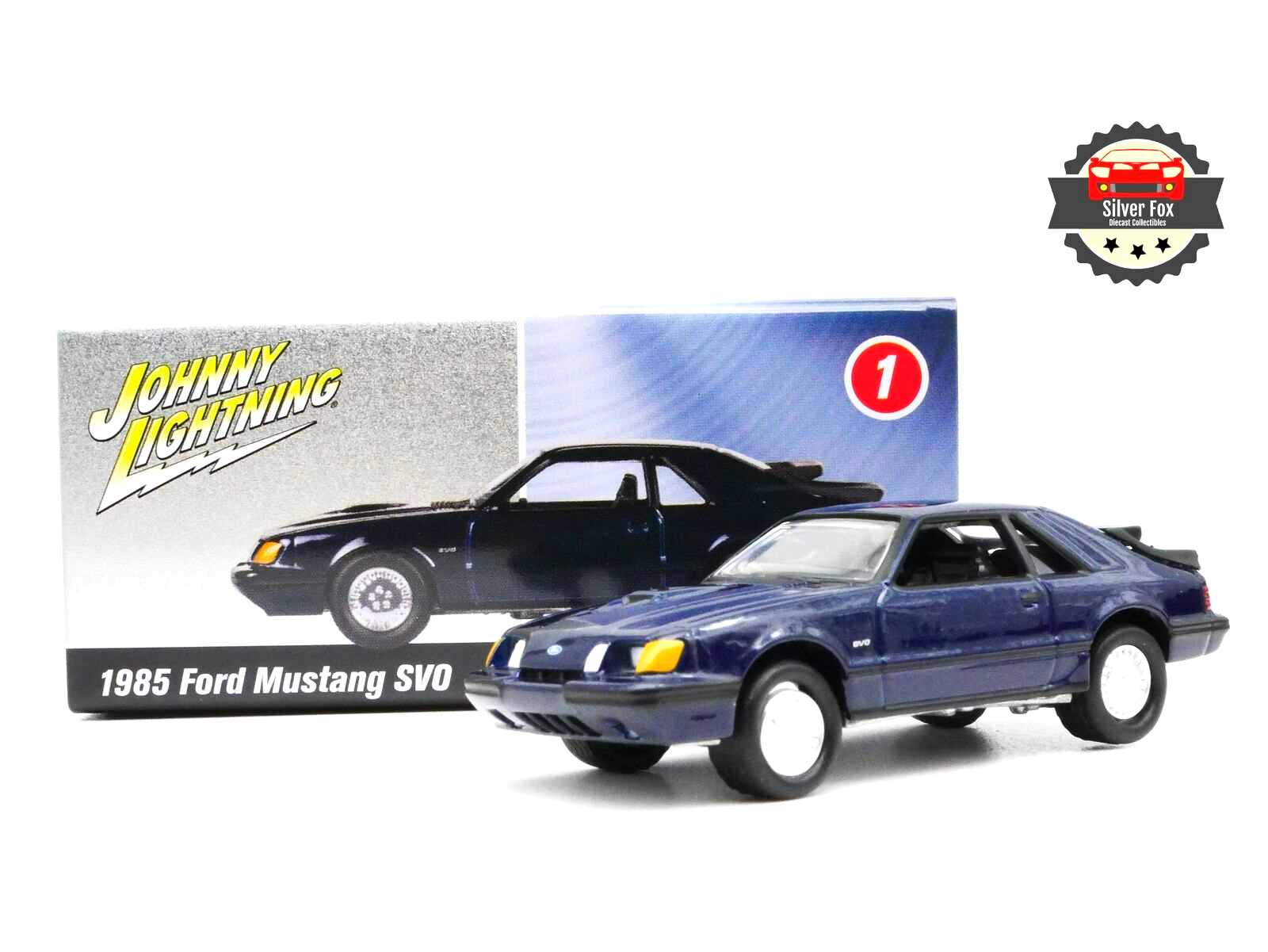 1985 FORD MUSTANG SVO BLUE 1:64 SCALE DIECAST COLLECTOR COLLECTOR MODEL CAR