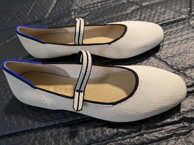Rothy's Women's The Square White Slip On Mary Jane Flats Size 8