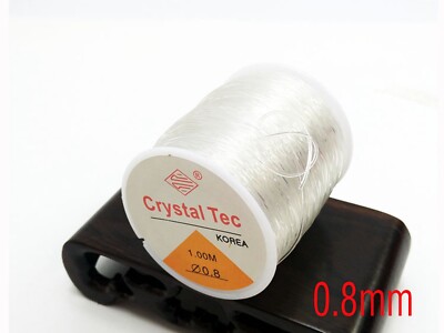 One Spool Clear Crystal String Stretch Elastic Beading Cord Thread 0.5mm-1.5mm