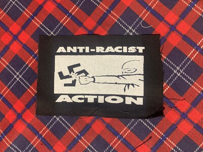 Anti Racist Action Smash DIY Patch- Punk Crust Black Flag Off Leftover Crack