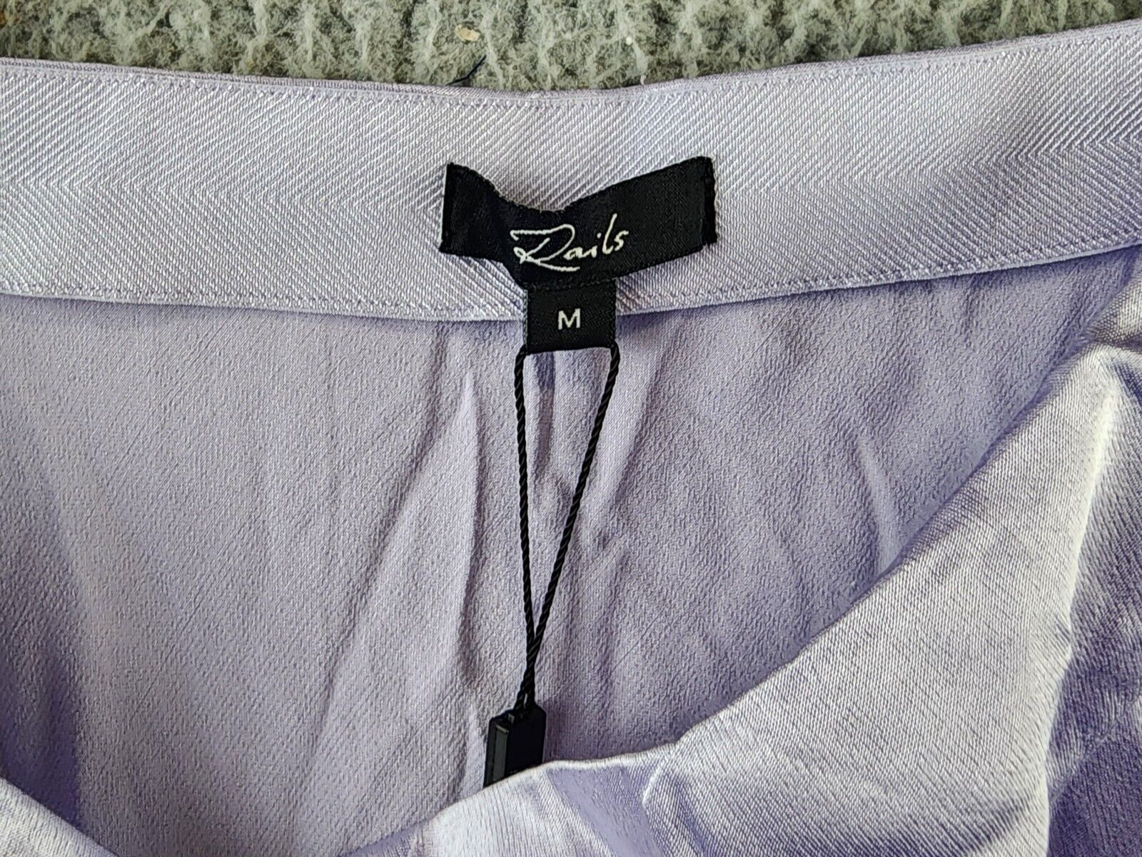 Rails Anya MIDI Skirt Women's Medium Lilac Ice Solid Elastic Waist Pull On - Picture 7 of 14