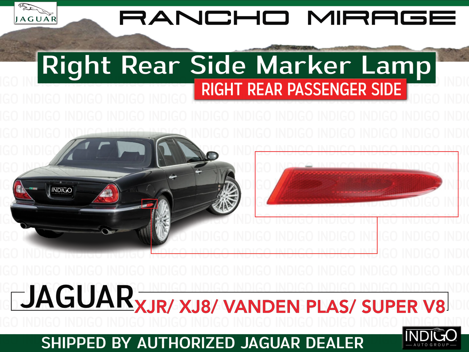 Jaguar XJ8 Right Rear Side Marker Lamp 2004 - 2007 C2C2049