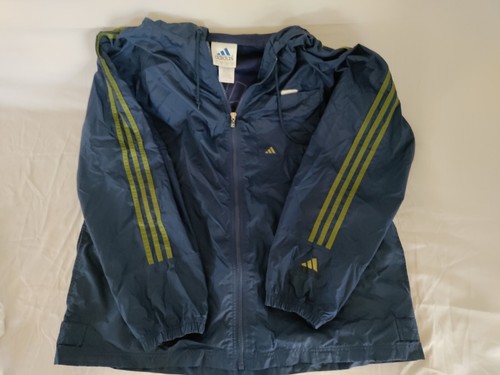 Vintage Adidas Sz L Windbreaker HoodJacket RN#88387 CA#00411