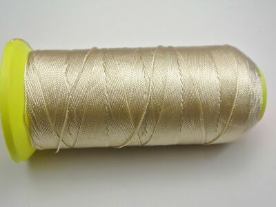 One Spool Beige Nylon Beading Thread Cord String 210D/12,9,6,3 Pick Your Size