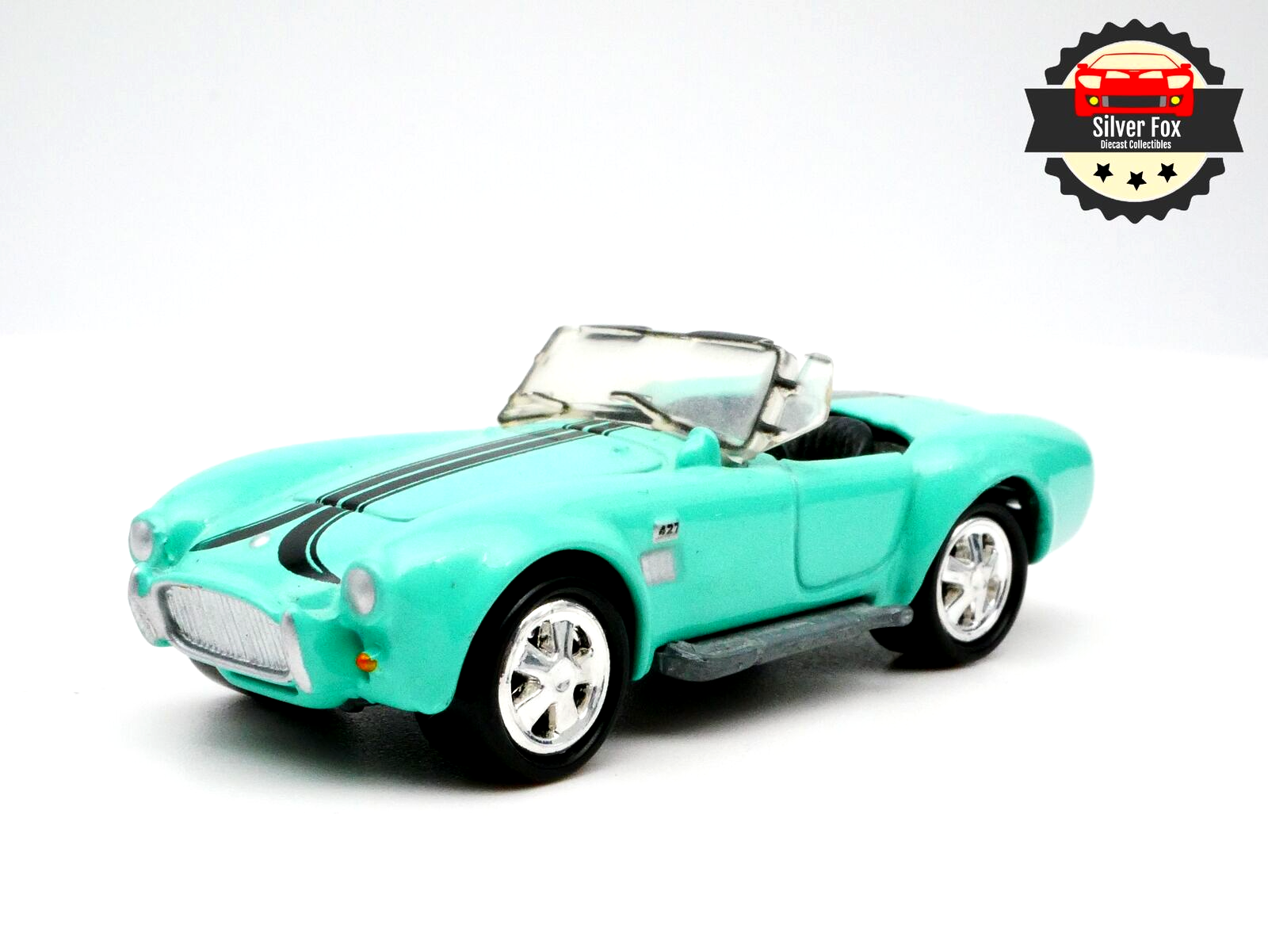 1965-67 FORD SHELBY COBRA 427 AQUA GREEN 1:64 SCALE COLLECTOR MODEL CAR