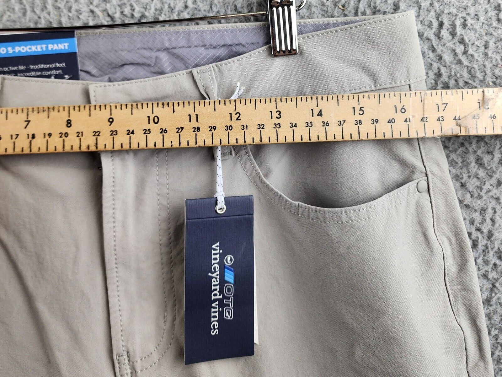 VINEYARD VINES Canvas On The Go 5 Pocket Pants Men's 32x32 Paloma Belt Loops - Picture 8 of 17
