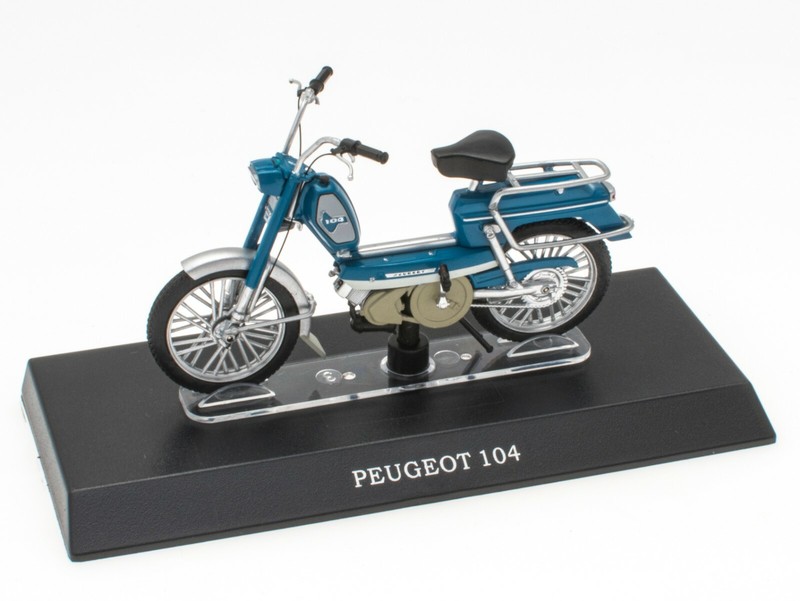 Mobylette Peugeot 104 1/18 Leo Models Miniature Scooter Moto M011