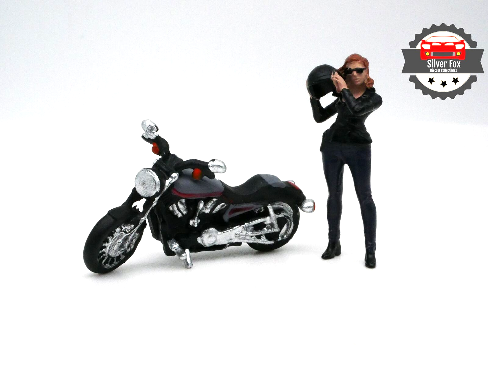 MOTORCYCLE RACING RED BLACK 1:64 SCALE DIECAST COLLECTORS MODEL CAR