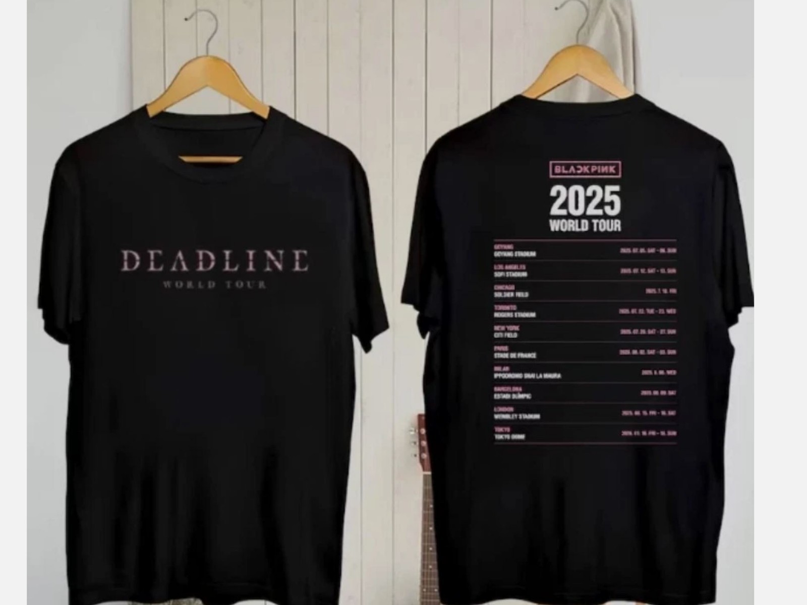 BLACKPINK DEADLINE WORLD TOUR Tシャツ BlackPink Deadline Concert Tee, Deadline Black Pink World
