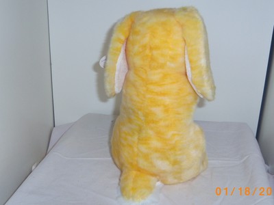 Grace 2001 TY Beanie Buddy 10in yellow plush praying bunny rabbit 3up 9389