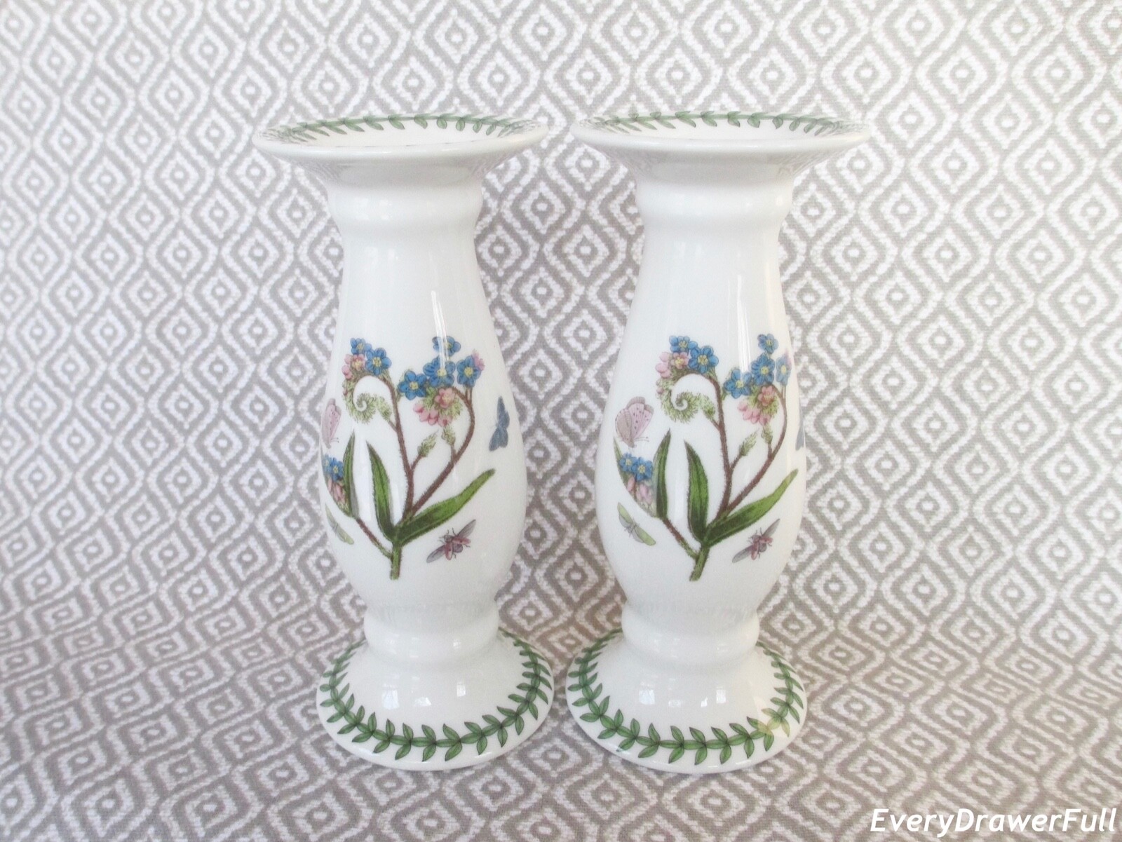 Portmeirion Botanic Garden CANDLESTICKS Pair