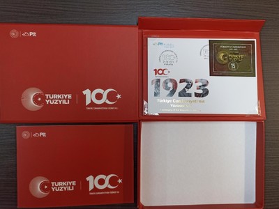 TURKIYE THE HUNDREDTH ANNIVERSARY OF THE REPUBLIC OF TURKEY - PORTFOLIO - Mint stamp from North Cyprus (TRNC)