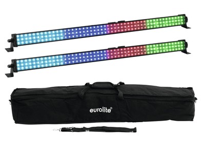 2er Set EUROLITE LED PIX-144 RGB Leiste / Pixel-Bar mit 144 SMD-LEDs mit Transpo