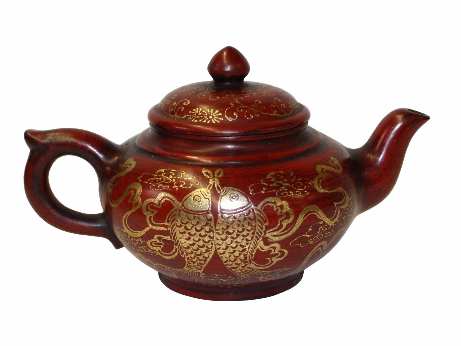 Chinese Zisha Clay Red Golden Scenery Teapot Display cs3403S Chinese Zisha Clay Red Golden Scenery Teapot Display cs3403S