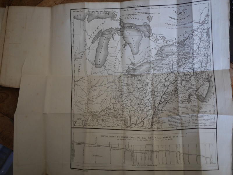 Gallatin Navigation IntÃ©Rieure Etast-Unis 2 Cartes 1830 Canal EriÃ©-Hudson Rare