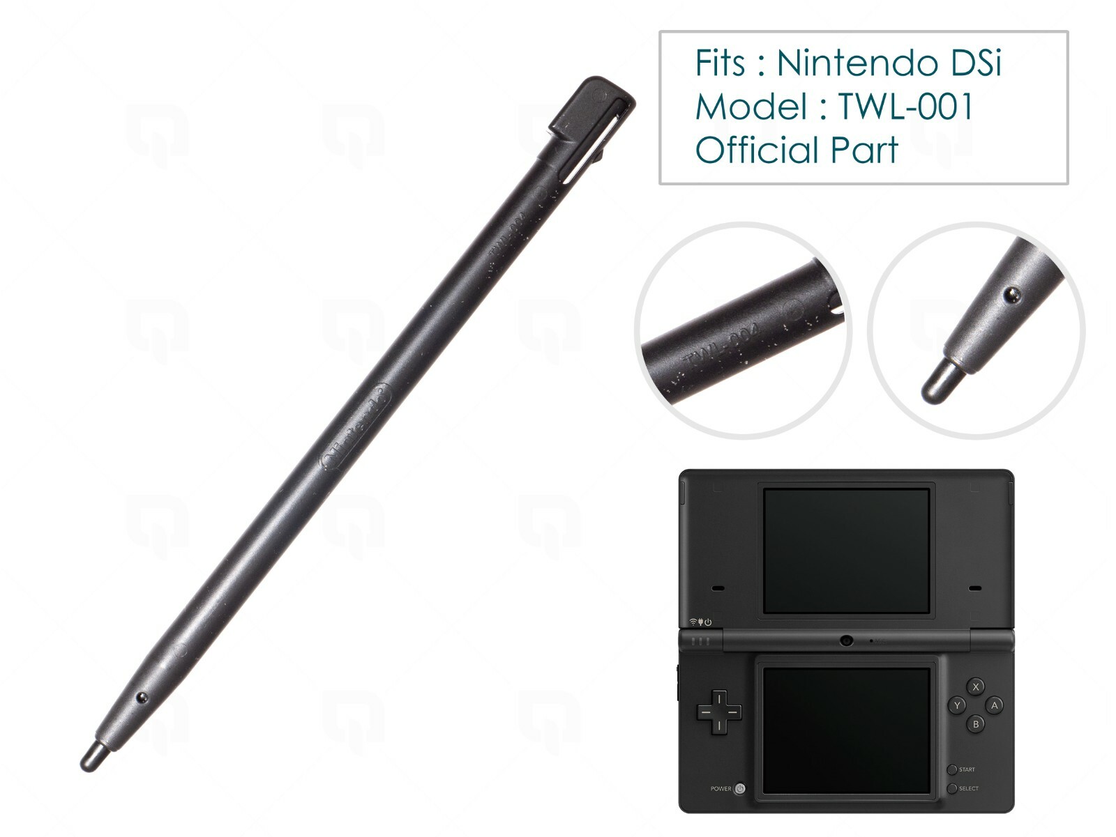 1 x TWL-004 BLACK Official Stylus for DSi Nintendo Stylus