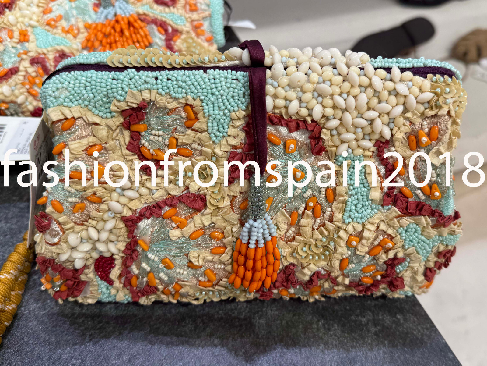 【ZARA】ビーズ刺繍入りクラッチバッグ   6573/510/202 ZARA WOMAN NWT SS25 BEADED CLUTCH BAG 6573/510/202 | eBay