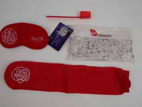 Virgin Atlantic Promotional Kit: Sleep Mask, Socks, Toothbrush NEW Lord of Rings