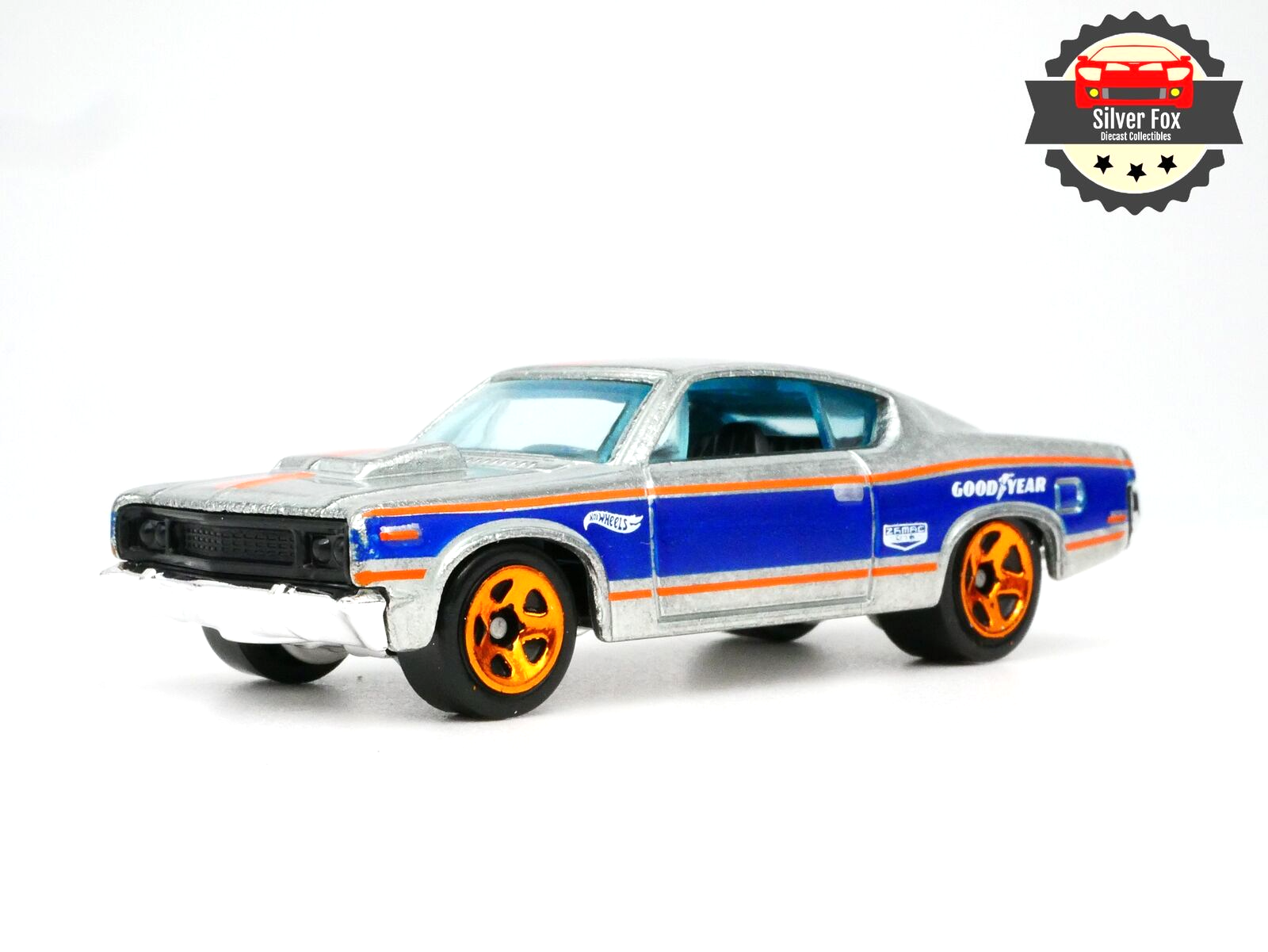 1968-70 AMC REBEL COUPE GOODYEAR ZAMAC 1:64 SCALE DIECAST COLLECTOR DIORAMA CAR